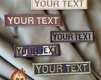 Embroidered Name Tag Custom Personalized Patch Tactical Military Patch Jacket Uniform Iron-On, Sew-On Velcro Velkro