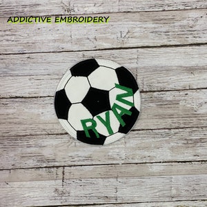 SOCCER Football Personalized Iron On Patch College Embroidered Custom Applique