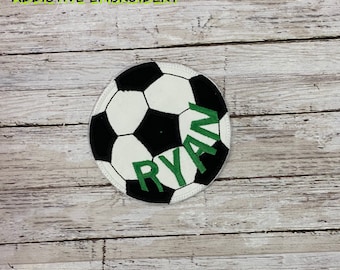 SOCCER Football Personalized Iron On Patch College Embroidered Custom Applique