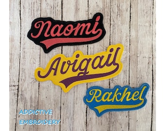 Custom Name Tag Personalized Iron On Patch Sports College Embroidered Custom Applique School Name Tag Sport