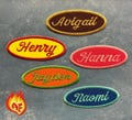Embroidered Name Tag Custom Personalized Patch Oval Shape Patch Jacket Uniform Iron-On, Sew-On