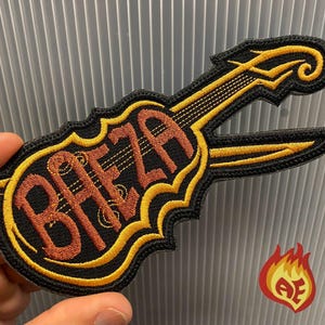 Parche termoadhesivo personalizado con diseño de violín, instrumento musical, bordado, aplique personalizado