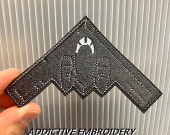 Military Airplane Jet Iron On Patch Felt Embroidered Custom Embroidery USA America July 4th