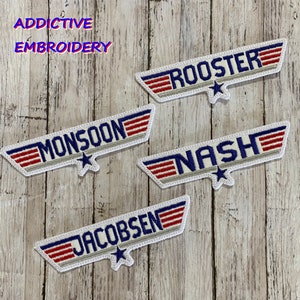 Military Name Tag US Flag Star Air Force Personalized Iron On Patch Embroidered Applique Custom black friday