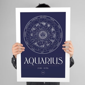 Poster your Zodiac sign Digital print to be downloaded and printed, Art print, Print, Wall art, Art Wall, Horoscope image 1