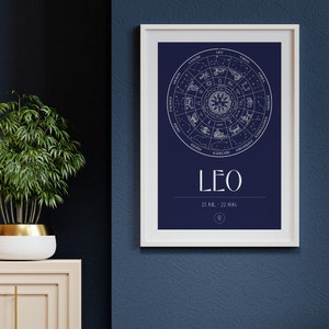 Poster your Zodiac sign Digital print to be downloaded and printed, Art print, Print, Wall art, Art Wall, Horoscope image 7