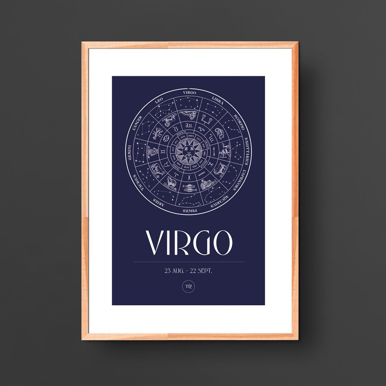 Poster your Zodiac sign Digital print to be downloaded and printed, Art print, Print, Wall art, Art Wall, Horoscope image 4