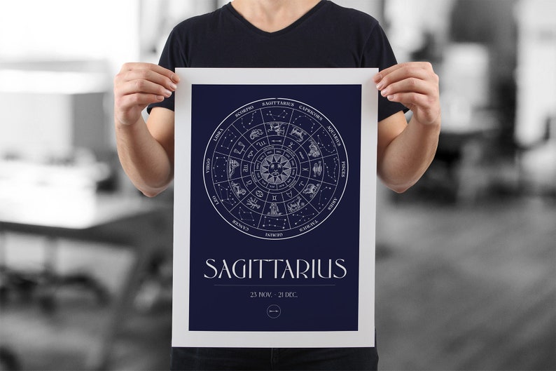 Poster your Zodiac sign Digital print to be downloaded and printed, Art print, Print, Wall art, Art Wall, Horoscope image 10