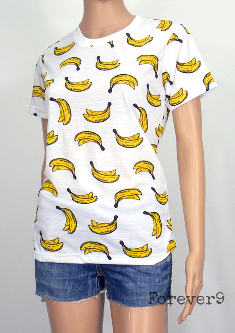 Banana Shirt Tropical fruit Shirt Womens T Shirt Banana Etsy