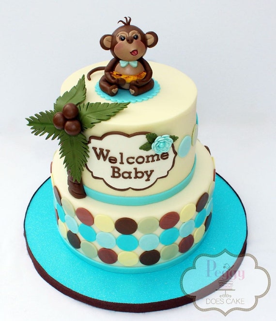 Fondant De Singe 3d Gateau Etsy