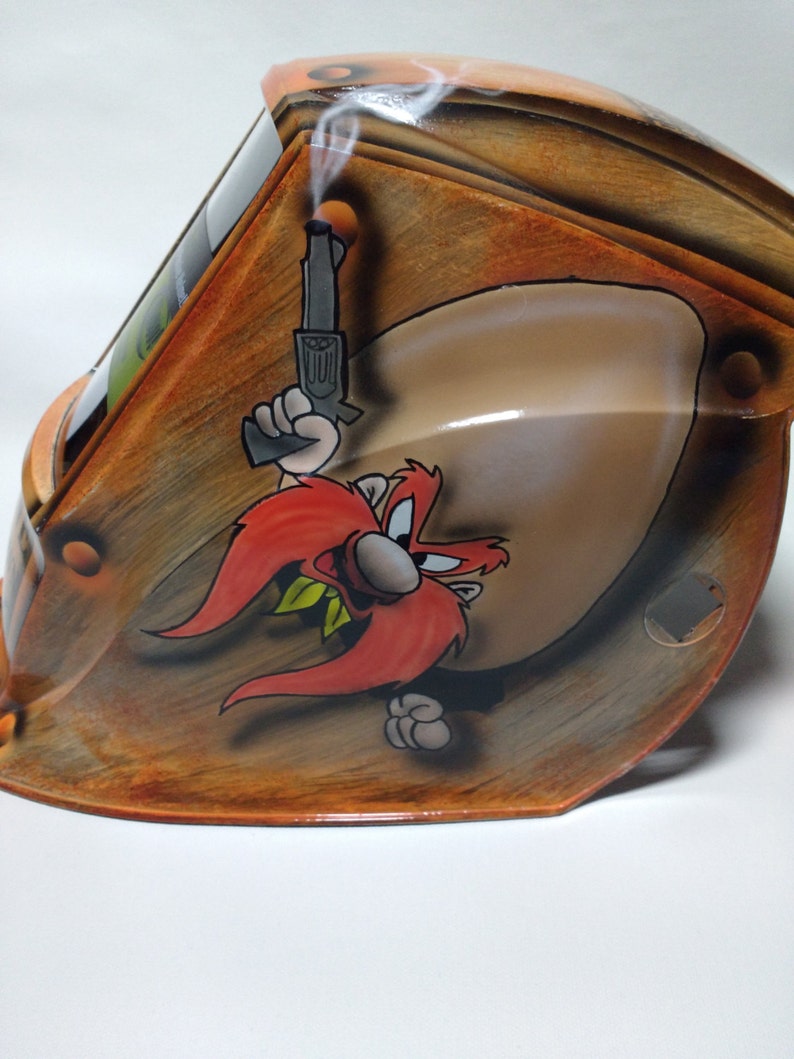 Custom Airbrushed WELDING Helmet Yosemite Sam Rusty Rivet Etsy