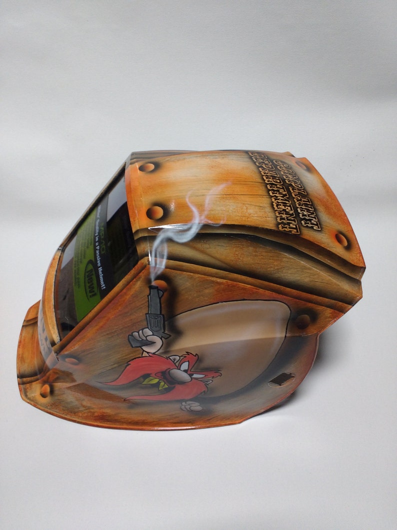 Custom Airbrushed WELDING Helmet Yosemite Sam Rusty Rivet Etsy