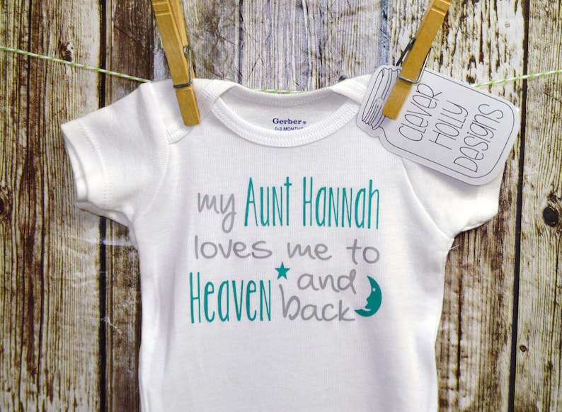 Baby Gift From Aunt my Aunt Loves Me to Heaven & Etsy