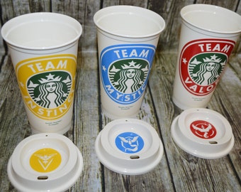 Pokemon GO Team Mystic, Team Instinct, Team Valor Cup - Genuine Reusable Starbucks Coffee Cup, Mug, Tumbler [personalized pokemon gift idea]