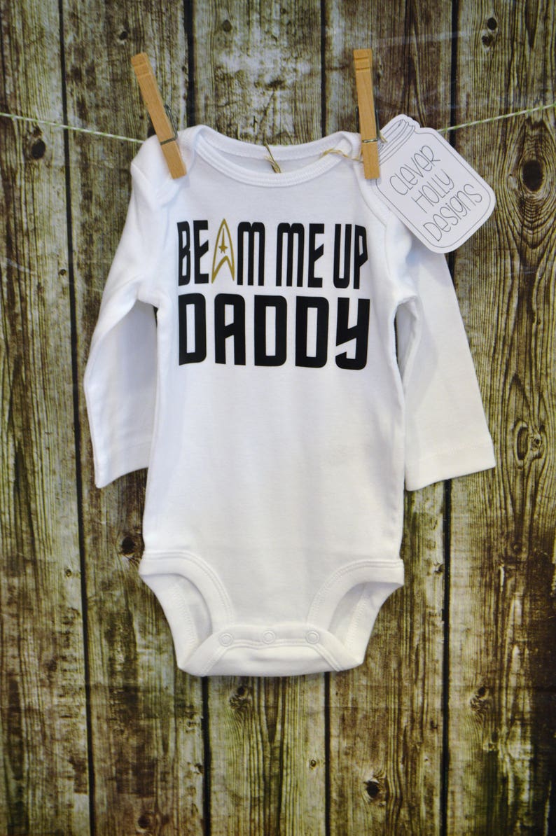 Star Trek Baby Onesie Body Suit That's Captain Baby To You A baby gift for the ultimate Trekkie Parents. new parents gift idea image 3
