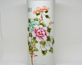 Chinese antique export porcelain Republic period brush pot, 1940 - 50s