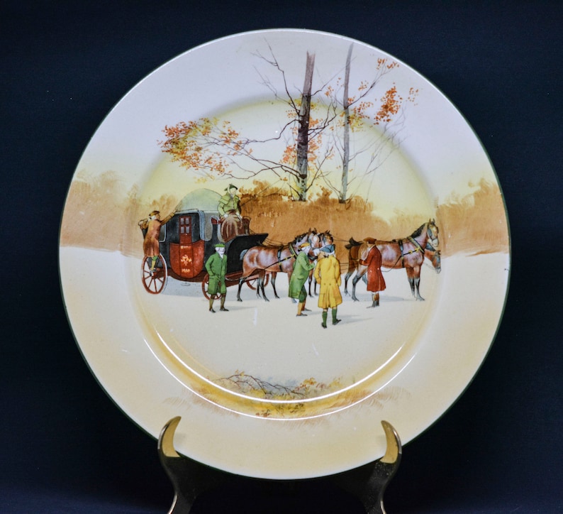 early 1900s 10 inches wide Antique English Royal Doulton porcelain plate