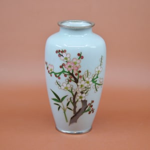 Vintage, Japanese, ,cloisonne vase, 6.25 inches, 1970s