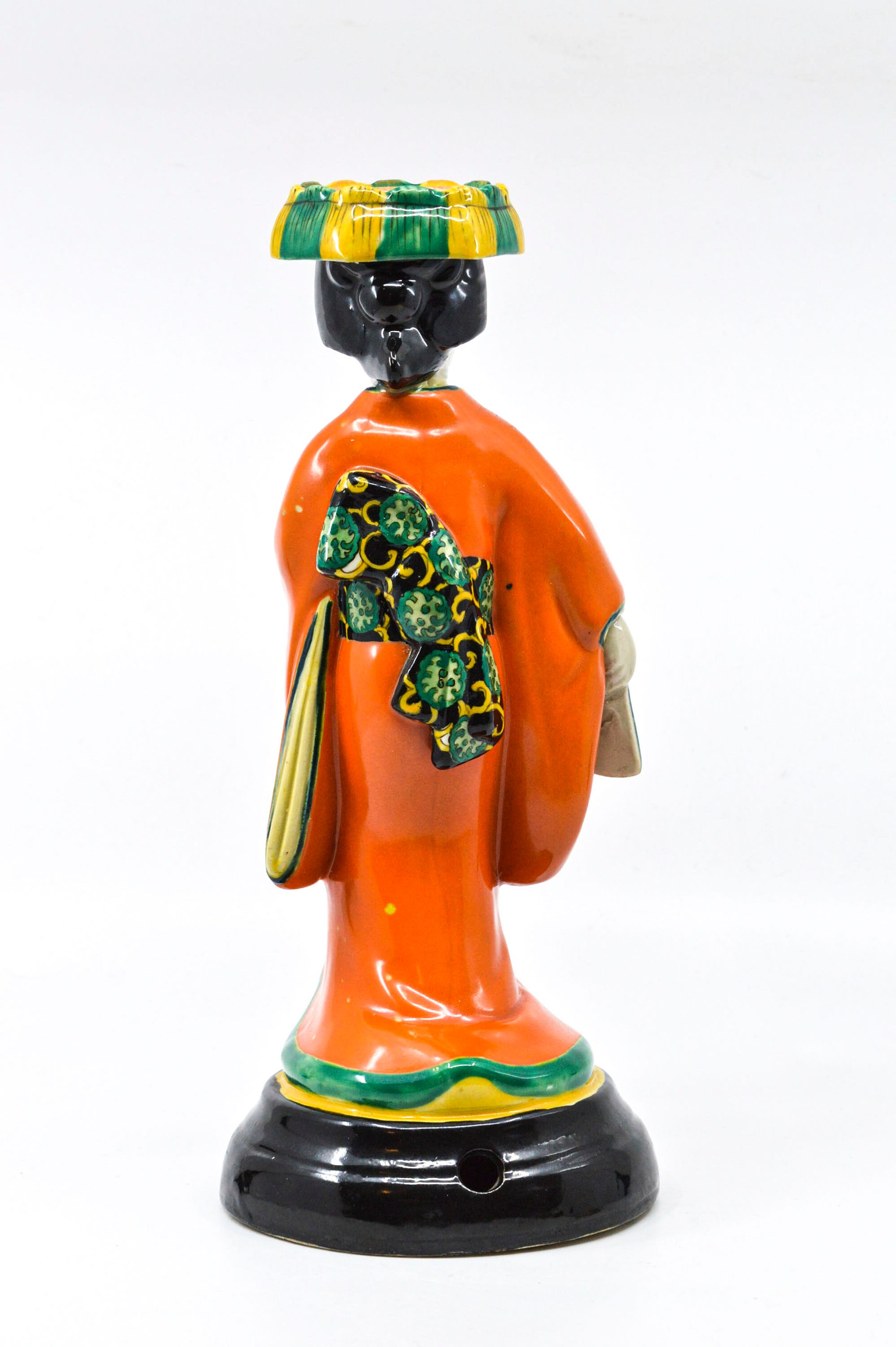 Vintage Japanese porcelain lamp base geisha figurine 10.5 Etsy