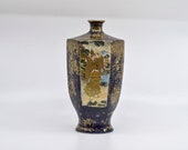 Antique Japanese Satsuma porcelain vase, 8.5 inches tall, early 1900s
