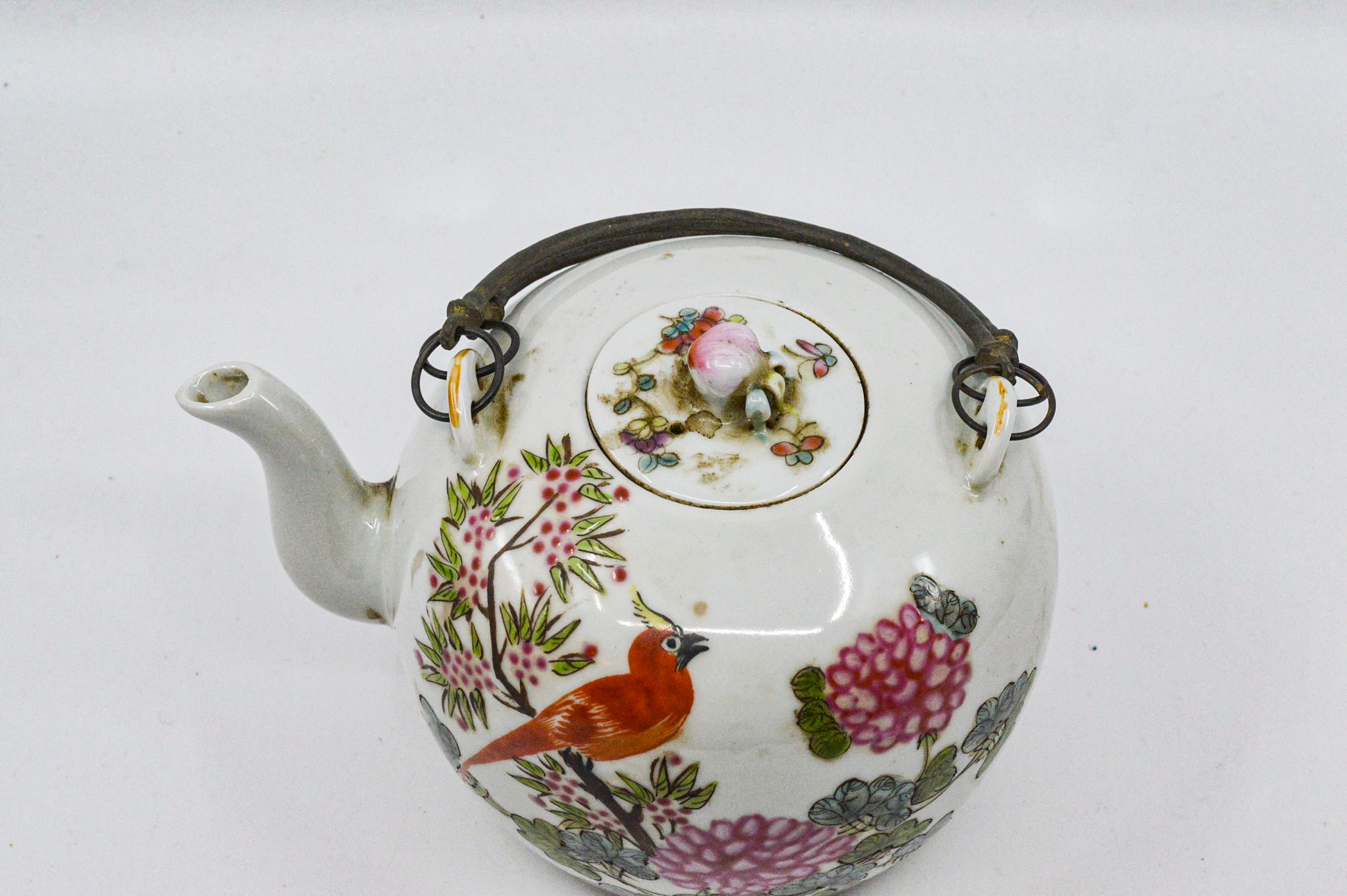 Antique Chinese porcelain teapot 4 inches tall early 1900s Etsy