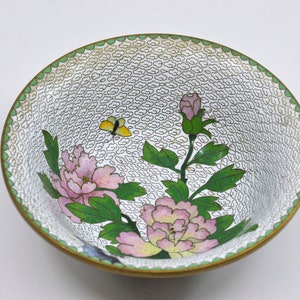 Vintage, Chinese, cloisonne bowl, 6 inches wide, 1970s