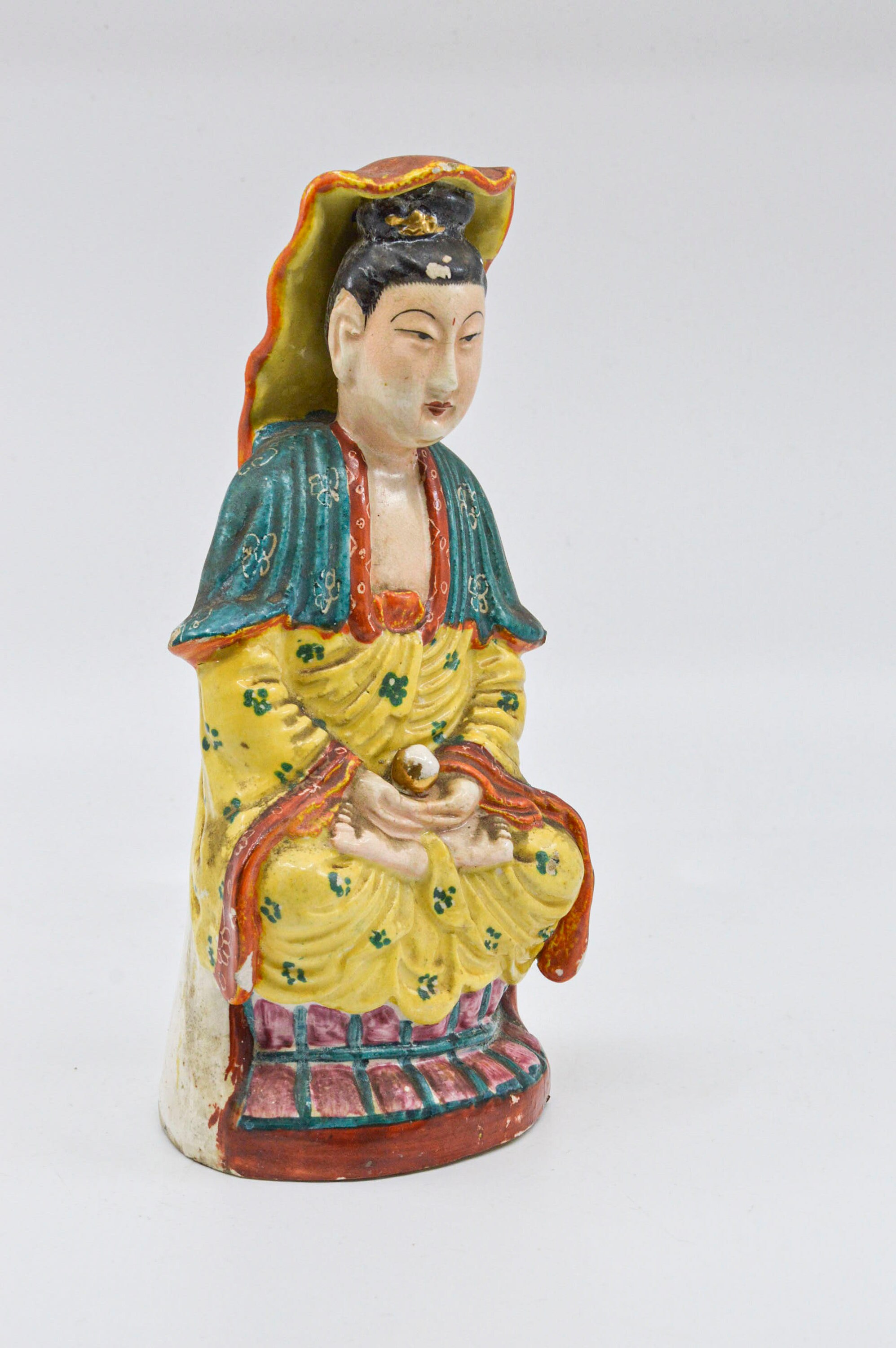 Antique Chinese Porcelain Guan Yin Figurine 8 Inches Tall Etsy