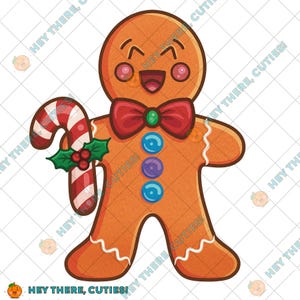 Cute Gingerbread Man Christmas Holiday PNG