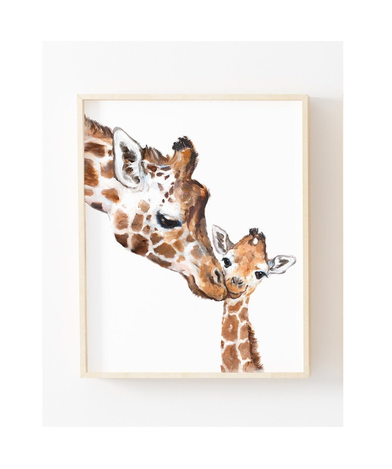 Giraffe Print Giraffe Nursery Fine Art Print Giclee Giraffe | Etsy