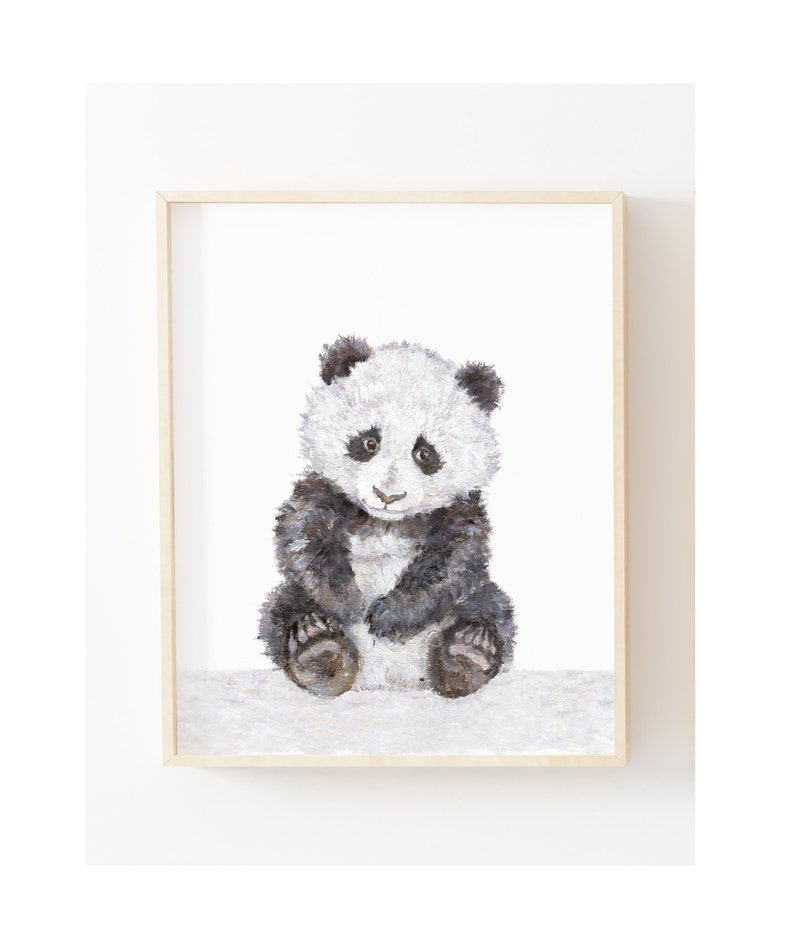 Panda Nursery Print Baby Panda Animal Zoo Panda Nursery Art Etsy