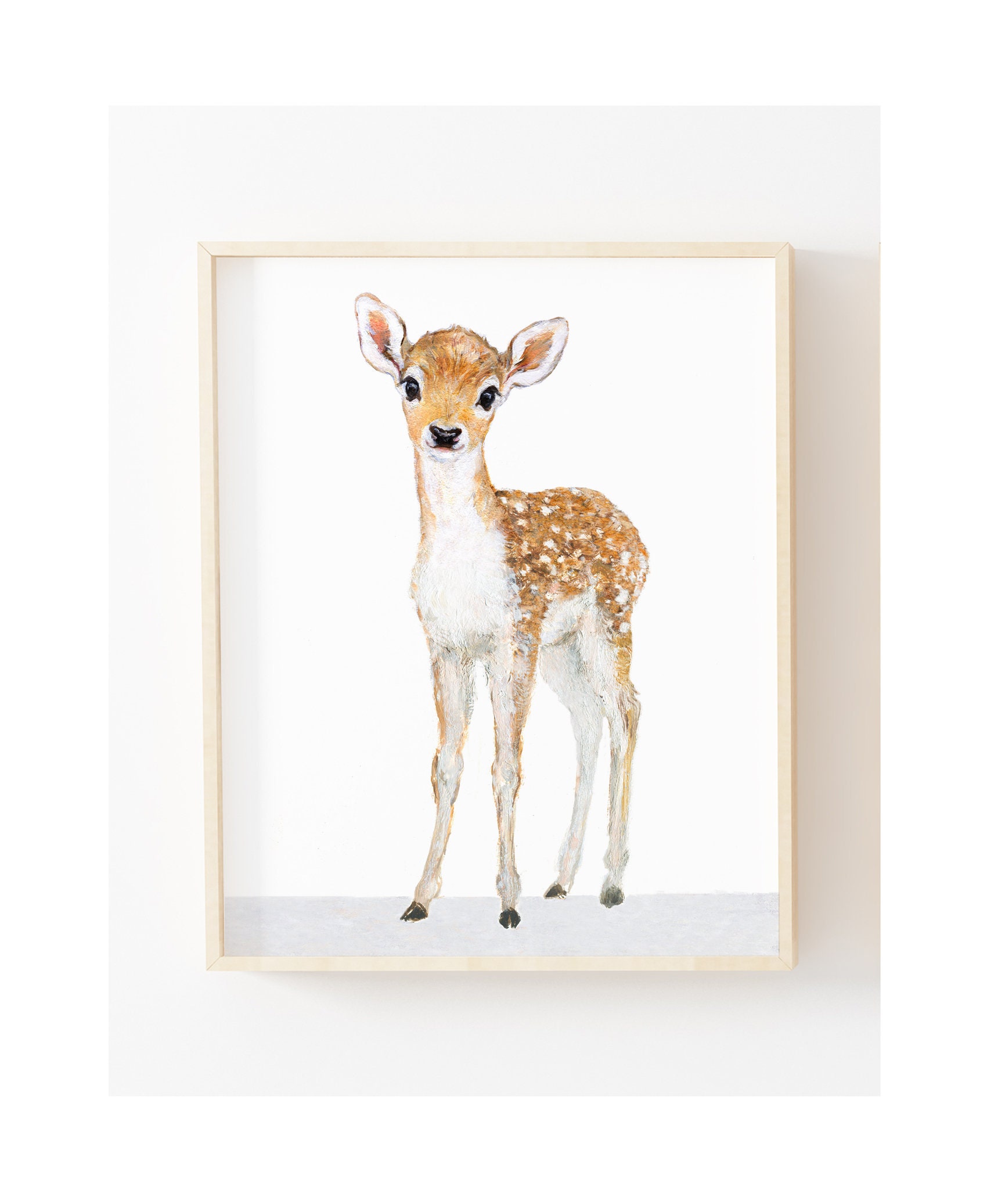 Baby Deer Nursery Art Print Deer Wall Art Fawn Nursery Etsy Australia