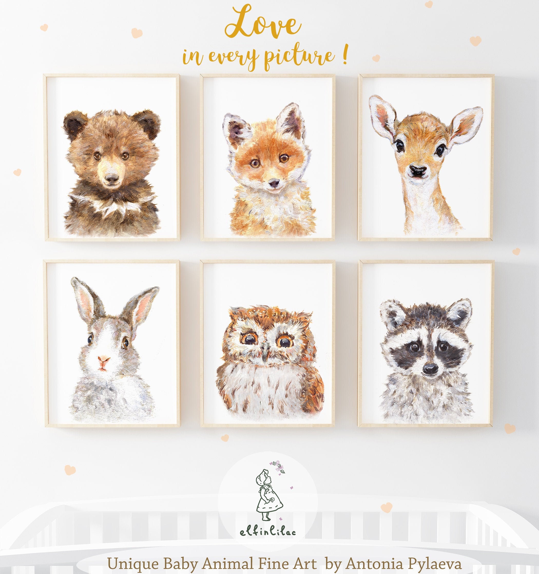 Wild Baby Animals Portrait Set Of 6 Woodland Nursery Art Etsy Wild Baby Animals Portrait Set Of 6 Woodland Nursery Art Etsy