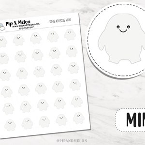 Kawaii Adipose Planner Sticker great for tracking weight, for planners, journals, trackers and calendars. MINI SIZE