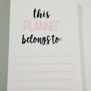 This Planner Belongs to Digital / Printable Download File Personal Use ...