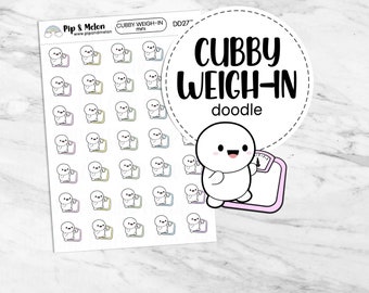 Cubby Emoticon Weigh-In Sticker | Weightloss, Scales, Weigh-In, Diet