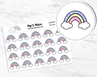 Rainbow Planner Sticker, Weather, Faith, for Calendar and Planners, Cute Kawaii Stickers