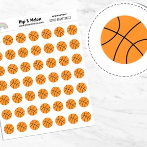 Basketball Stickers for Basketball Camp, Basketball Practice, Basketball Game, Basketball Tournament, Cute and Kawaii, Pipandmelon image 1