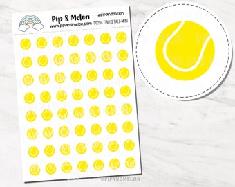 Tennis Stickers for Tennis Camp,  Tennis Practice, Tennis Game, Tennis Tournament, Cute and Kawaii, Pipandmelon