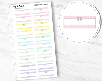 Bow Appointment Planner Stickers, 20 Labels for Planners, Calendars, Kawaii Stickers, pipandmelon