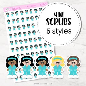 Mini Nurse Planner Sticker Set for Nurse, PA, RN, Physician, School, Specialist, Pediatrician with 5 Styles of Cute Stickers image 1