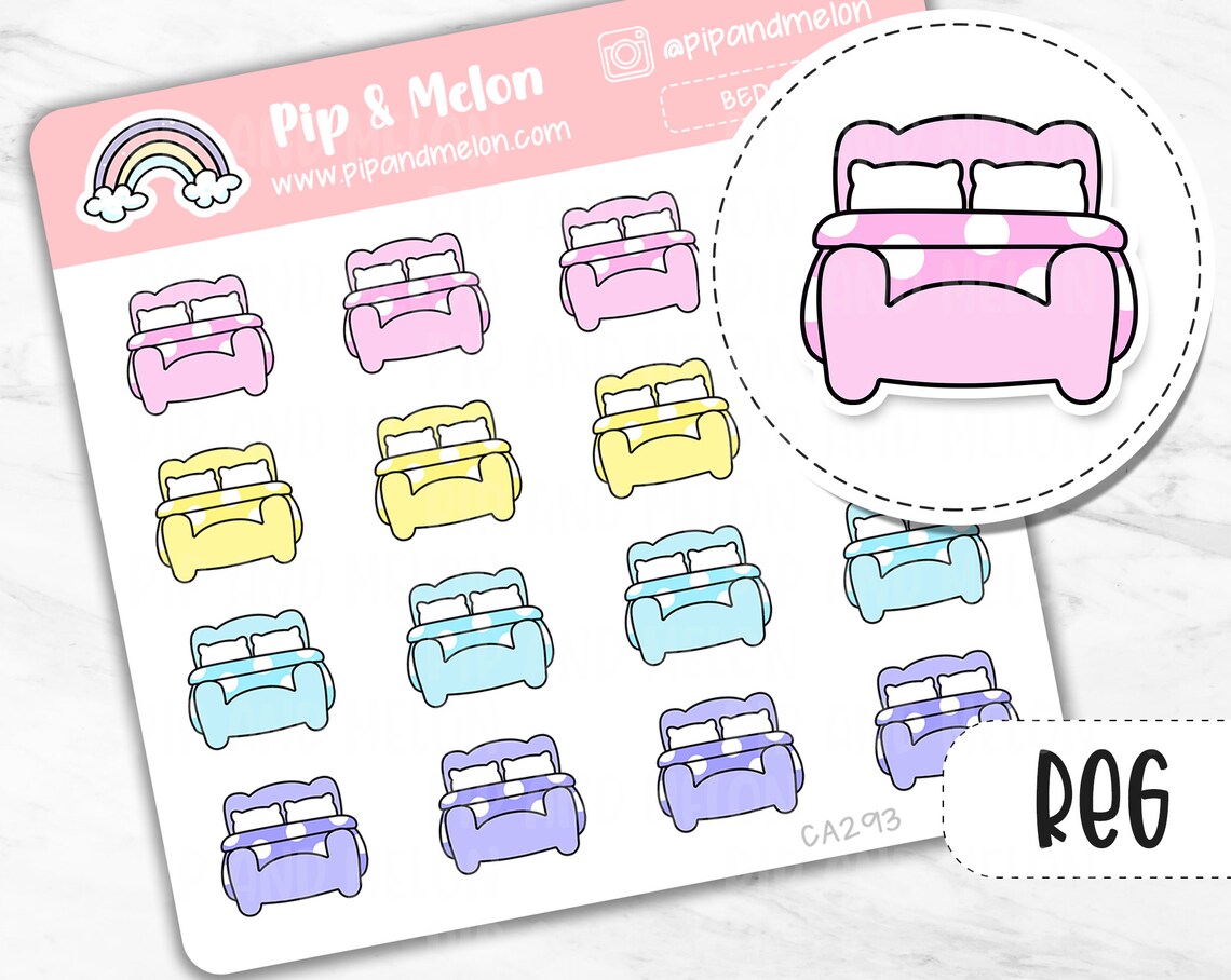 Bed Planner Stickers Wash Bedding Make Bed Change Sheets for - Etsy