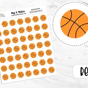 Basketball Stickers for Basketball Camp, Basketball Practice, Basketball Game, Basketball Tournament, Cute and Kawaii, Pipandmelon Regular