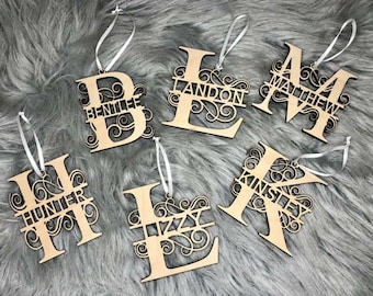 Personalized unfinished Maple ornament