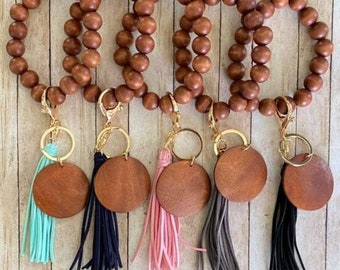 Wooden beaded Keychain women's personalized l Mothers day l personalized l gift