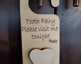 Tooth Fairy Door hanger, toothfairy, kids, lost tooth, personalized