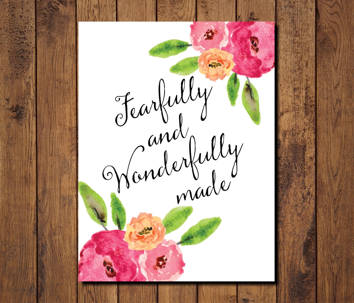 Bible Verse Printable, Scripture Print Psalm 139:14 fearfully and ...