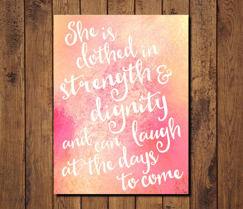 Bible Verse Printable Scripture Print Proverbs 31 She Etsy