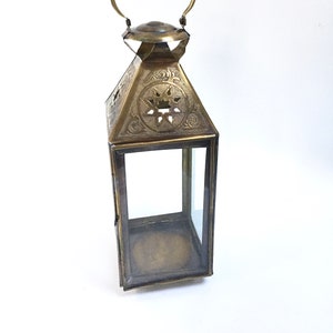 Solid Brass hand made Artisan Quality Moroccan table lantern or hanging