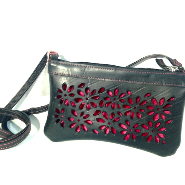 mano corte Bolso bandolera de goma clutch