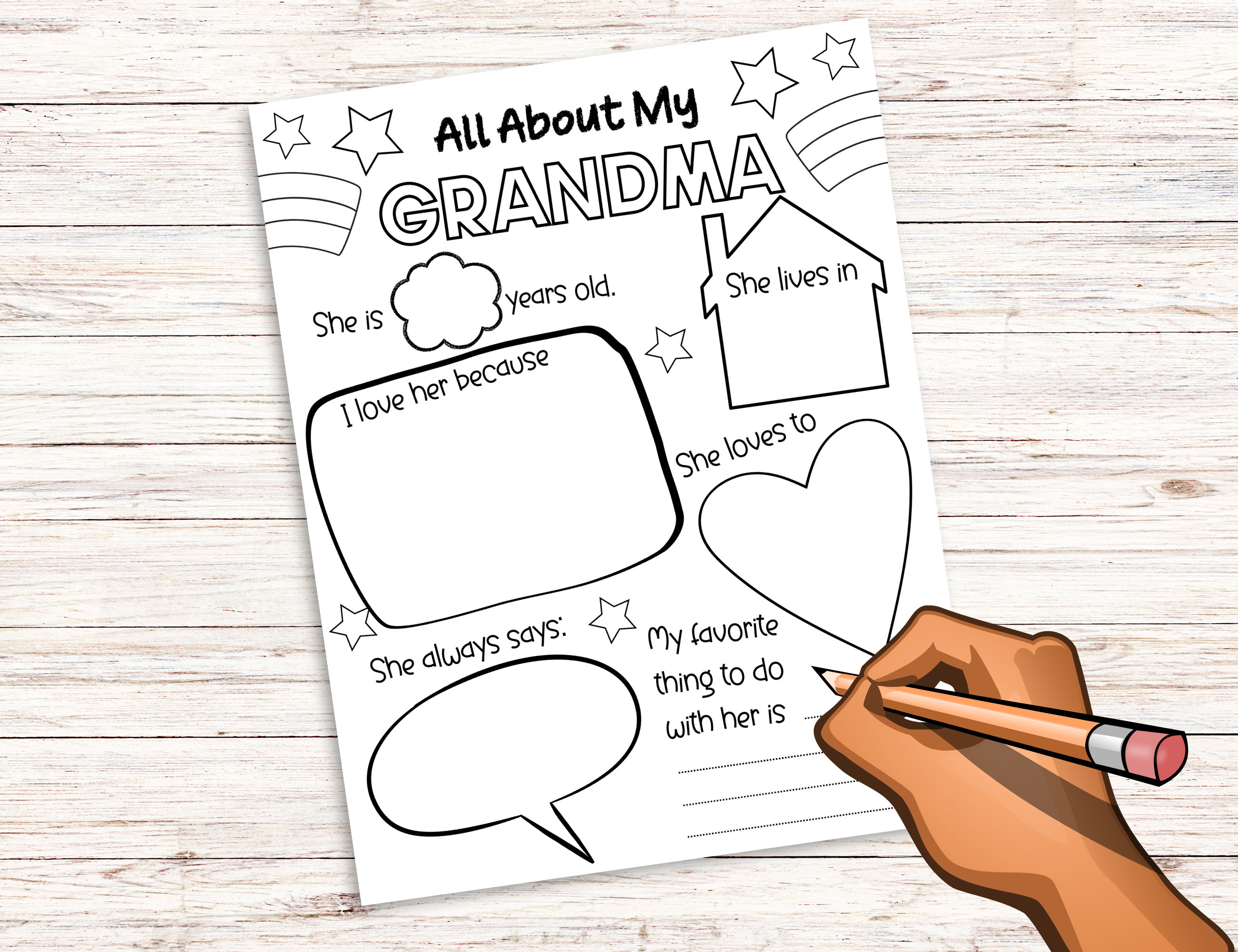 Grandparents Day Gift From Kids, All About Grandma, All About Grandpa ...